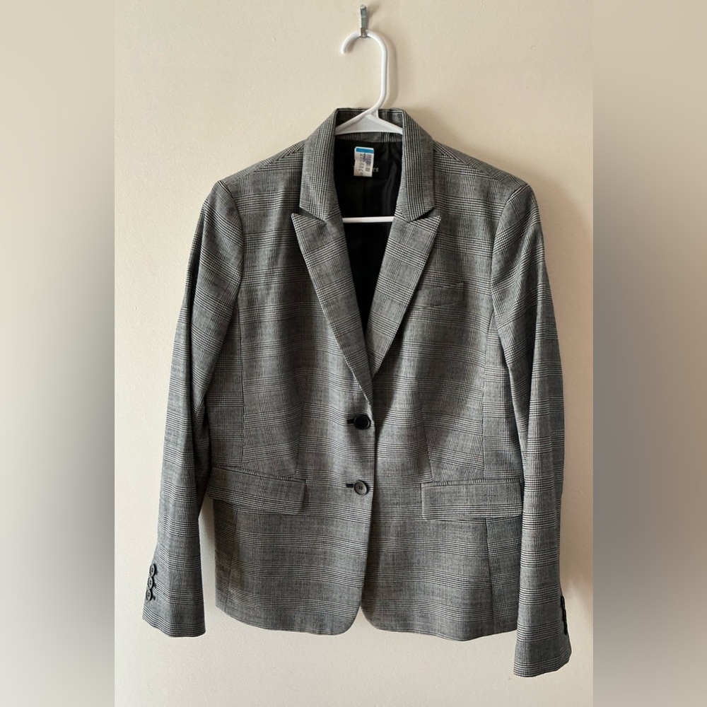 Talbots Women’s Black And Grey Plaid Pant Suit   Size 10  Like New - Picture 4 of 16